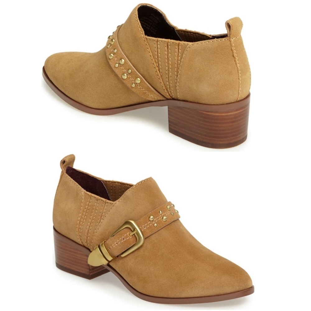 BCBGeneration BG Loela Suede Leather Studded Ankle Bootie